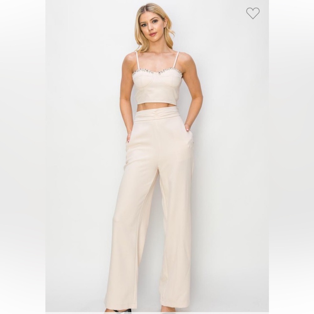 Elegant Cream Women's Jumpsuit